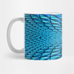 Mirrored steel glass grid ceiling closeup Mug